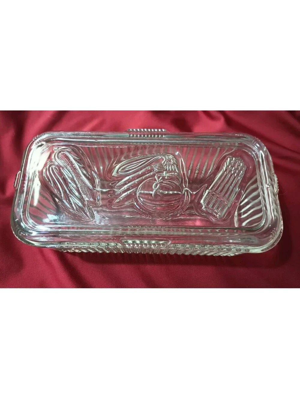 Vintage Eco friendly Storage Container Glass Clear W/ Lid No Microplastics